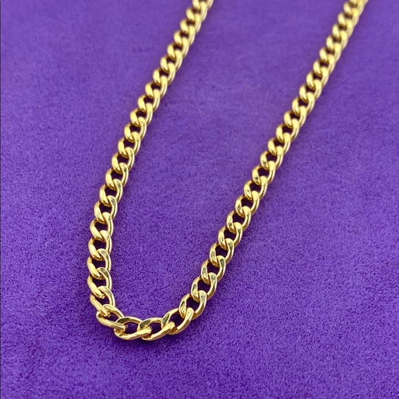 💛 Elegant 18k Gold Filled Curb Chain Necklace - Picture 2 of 6